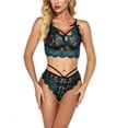 thumbnail image 3 of Ropa interior de encaje sexy Jumpingount Ropa de dormir Verde oscuro L, 3 of 7