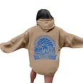 thumbnail image 1 of Sudadera con capucha rosa Gotyou Palm Puff gráfica Preppy unisex gran tamaño M, 1 of 3