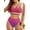 BA Rose, variant on Eytino High Waisted 2 Piece Bikini Set for Women Tummy Control Color Block Striped Swimsuit Knit Ribbed Bathing Suit, Black, M