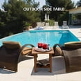 thumbnail image 3 of Nalone 2-Tier Outdoor Side Table, HDPE All Weather Adirondack Patio End Table, Outside End Table for Indoor Living Room Bedroom Porch Backyard, Teak, 3 of 7