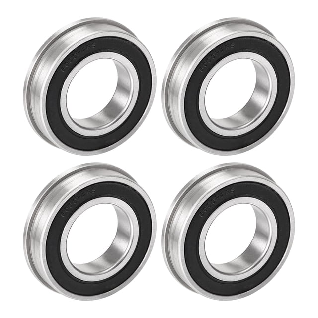 Unique Bargains F6006-2RS 30x55x13mm Double Scellé Roulements à Billes à Bride en Acier Chromé 4 Pack