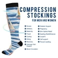 thumbnail image 2 of FORMRS Womens Knee High Socks Casual Long Thick Travel Daily Wear, 1 Pair, Red Sailboats, 2 of 6