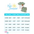 thumbnail image 2 of GYRATEDREAM Baby Boy Summer Clothes Contrast Color Short Sleeve T Shirts Stretch Rolled Shorts Cute Toddler Outfits 12M-6T, 2 of 8