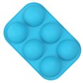 thumbnail image 1 of Toystoory 6 celdas media bola esfera 3D molde de pastel de silicona Muffin molde para hornear Chocolate Type6 NO6 Toystoory HA002563-03, 1 of 6