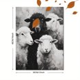 thumbnail image 3 of UXIEQU Black White Sheep Oil Canvas Art 15.75x11.81 Inches, 3 of 8