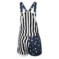 thumbnail image 4 of Inevnen American Flag Womens Overalls 4th of July Denim Bib Shorts Adjustable Strap Jean Rompers, 4 of 4