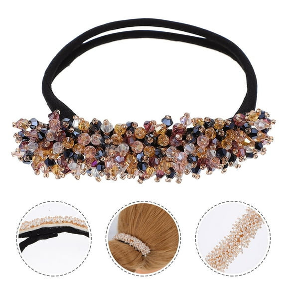 LEORX 1Pack Rhinestone Hair Accessories for Women Chic Bun Holder Special Occasions