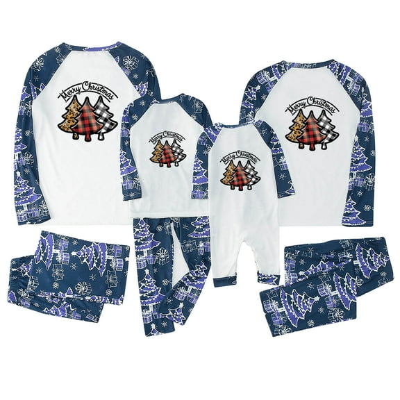 Christmas Pajamas for Family Matching Family Christmas Pajamas Matching Family Christmas Pjs Sets Warm Elk Tree Printed Top Nightwear Christmas Pajamas Cheap