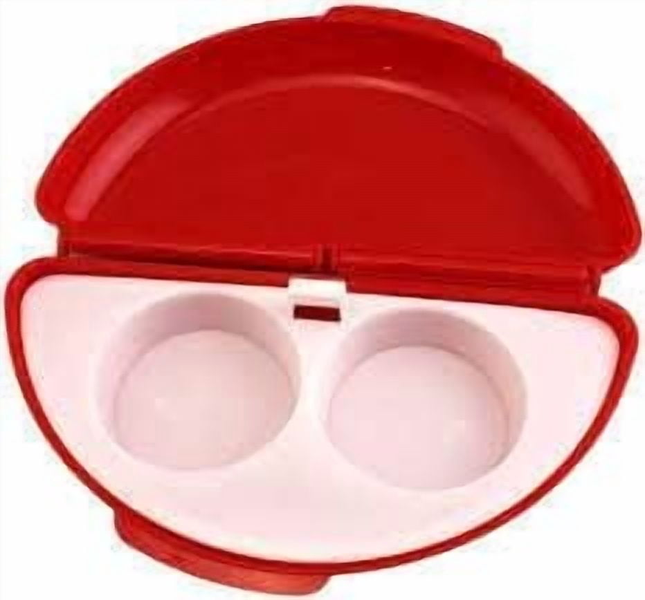 Two in One -Microwave Omelet Maker + Egg Poacher All In One Dish On The Go Quick N Easy Breakfast BPA Free Plastic
