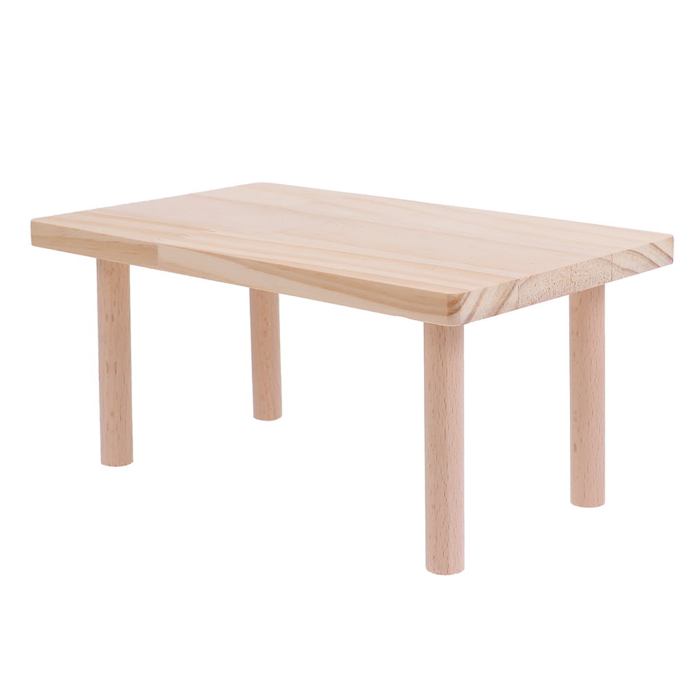 Luxshiny Hamster Wooden Platform Beige Solid Wood Chew Resistant Stand for Pet Cage Accessories
