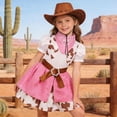 thumbnail image 2 of HCNTES Kids Western Cowgirl Costume Cowgirl Suit for Girls Dress Up Party Halloween Play Party For Kids 3 10 Years, 2 of 7