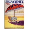 thumbnail image 2 of Vintage Apple Collection 23x32 White Modern Wood Framed Museum Art Print Titled - Spiaggia Cattolica, 2 of 4