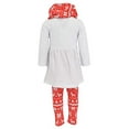 thumbnail image 3 of Unique Baby Girls 3 Piece Christmas Reindeer Legging Set White (10, White), 3 of 5