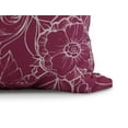 thumbnail image 2 of Simply Daisy, 20" x 20" Zentangle 4, Floral Print Outdoor Pillow, Pink, 2 of 2