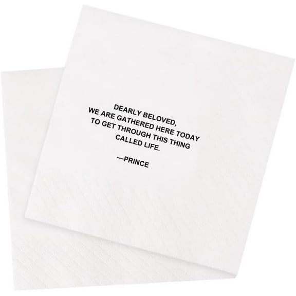 20pcs Funny Cocktail Napkins Early Beloved We Are Gathered Here Today To Get Through This Thing Called Life Paper Party Napkins for Wedding Anniversary Graduation 5 x 5 5"x5"
