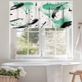 thumbnail image 4 of Color Block Valances for Windows, 42 x 12in, Modernism Minimalist Art Green Black Rod Pocket Kitchen Valance Curtain Light Filtering Window Treatments for Living Room Bedroom, 1 Panel, 4 of 7