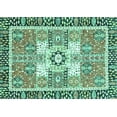 thumbnail image 1 of Ahgly Company Indoor Rectangle Abstract Turquoise Blue Modern Area Rugs, 5' x 8', 1 of 4