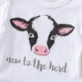 thumbnail image 4 of Actoyo Newborn Baby Girl Toddler Outfits Cow 3pcs Short Sleeve Romper + Pants + Bow Headband 0-18M, 4 of 7