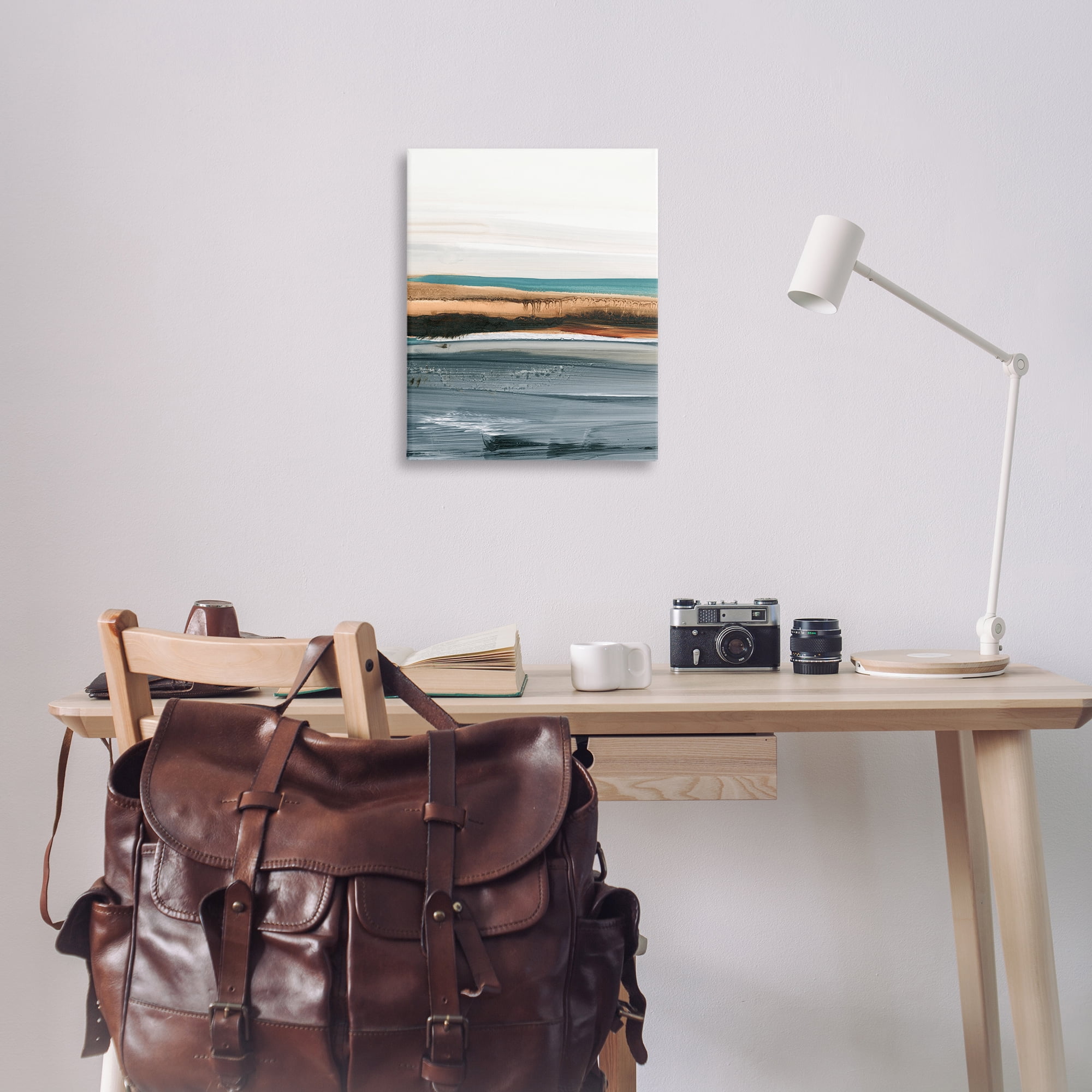 Stupell Industries Paint Strokes Beach Impression Abstract Painting Wrapped Canvas Art Print Wall Art, 24 x 30