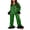 Green, variant on Women’s 2 Piece Pajama Set Feather Trim Long Sleeve Button Up Heart Shirt + Pants Set Sleepwear