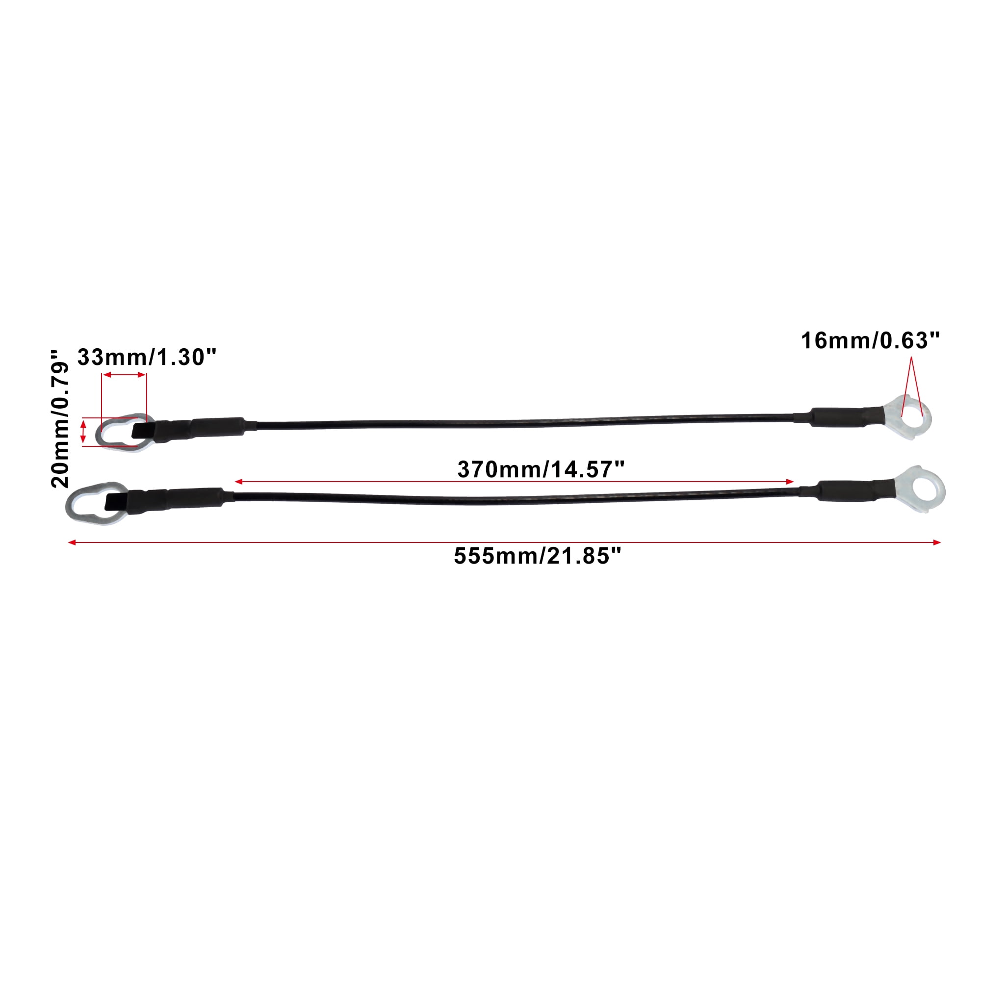 Unique Bargains 1 Pair Rear Tailgate Cables Lift Gate Support Straps for Ford F-100 F-150