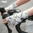 thumbnail image 2 of ROCKBROS TVI Series Cycling Gloves SBR Shock-absorbing Palm Pad Elastic Mesh Comfort Flexible Protection Half Finger Bicycle Outdoor Sport Gloves, 2 of 13