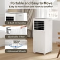 thumbnail image 2 of 8000 BTU Portable Air Conditioner, 4-in-1 Portable AC with Cooling, Fan, Dehumidifier & Sleep Mode, Stand AC Units for Room Cooling Up to 350sq.ft, White, 2 of 7