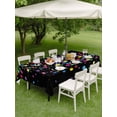 thumbnail image 4 of Outdoor Tablecloth with Umbrella Hole for Patio/Picnic/Party/Camping, Colorful Polka Dot Waterproof Table Cloth Rectangle Table Cover Washable, Cartoon Cute Abstract Graffiti Black (54"x 80"), 4 of 8