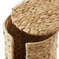 thumbnail image 6 of Casafield Toilet Paper Roll Holder with Lid - Natural, Fits 3 Rolls, Free Standing Water Hyacinth Bath Tissue Storage Organizer for Bathroom, 6 of 8