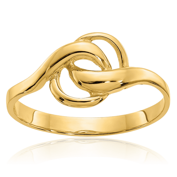 14K Solid Yellow Gold Statement Ring