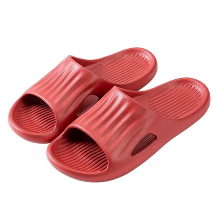 

Alueeu ladies shoes casual Sandals Ultra-soft Slippers Unisex Quick-Drying Thickened Non-Slip Slipper Shoes Red 40-41