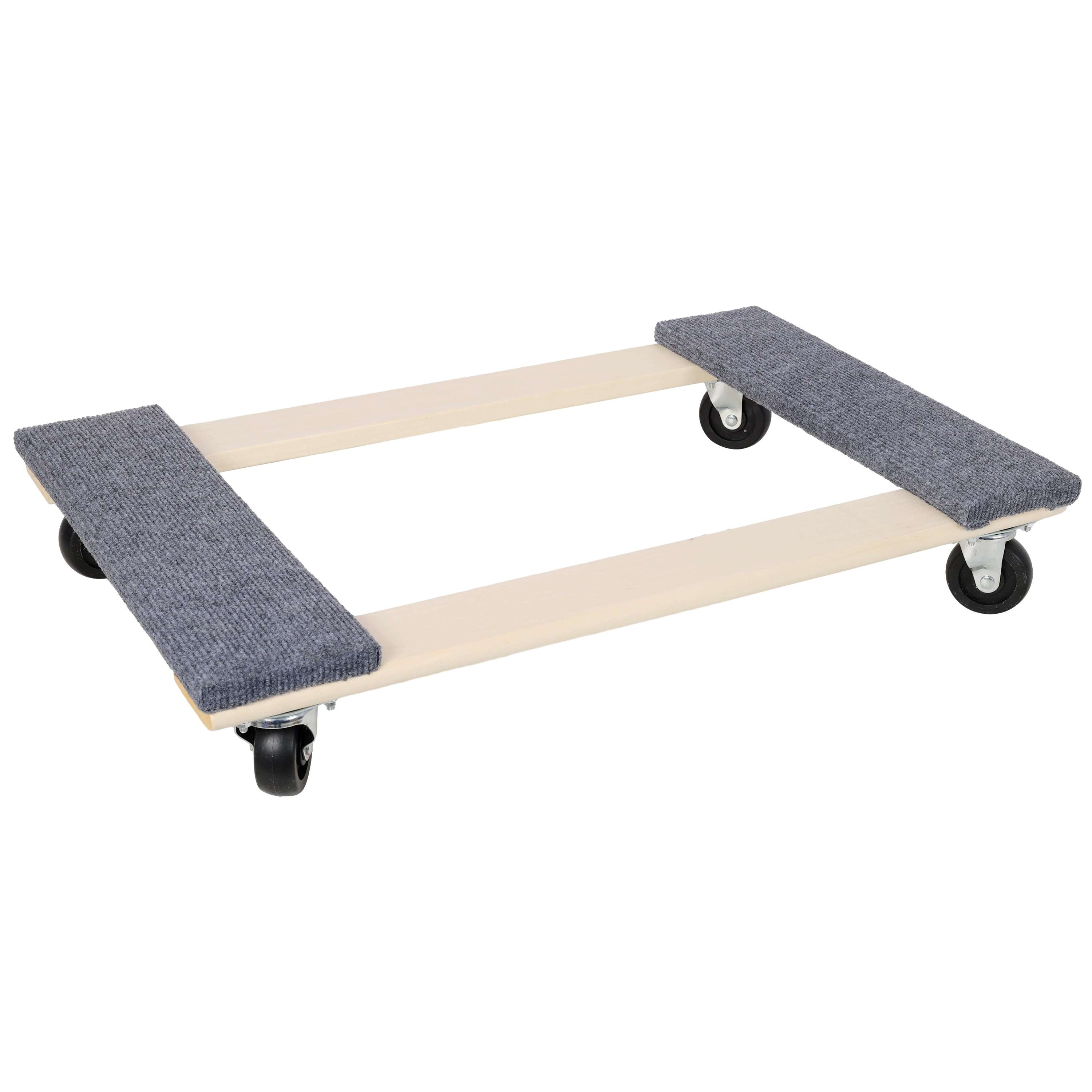 2 Pack Heavy Duty Moving Dolly Set, Non-Slip Carpet Surface Furniture Transport Cart, Total 2000 LBS Capacity with 4 PP Swivel Casters Each for Warehouse Home Moving