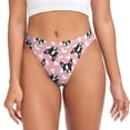 thumbnail image 1 of Balery French Bulldog Tangas de Algodón para Mujer con Estampado – Ropa Interior Sexy, Transpirable, G-string-Medium, 1 of 6