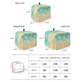 thumbnail image 2 of Teal Yellow Ombre Coastal Small Toaster Cover 2 Slice, Kitchen Appliance Covers, Sea Nautical Summer Beach Starfish Coral Toaster Oven Cover with Loop, Bread Machine Cover Dust Cover Protection, 2 of 4