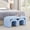 Light Blue, variant on Nmkwnr Pack of 3 Upholstered Ottoman with Wood Frame, End of Bed Bench Footrest for Living Room, Bedroom, Dark Green