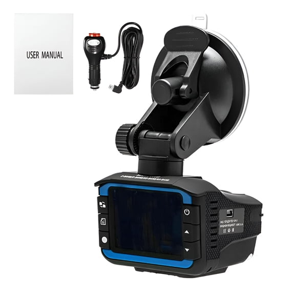 GJX 2-IN-1 Anti-Radar Police Speed Car Recorder 360 Dash Night Camera