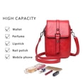 thumbnail image 3 of Crossbody Purses and Handbags for Women Leather Phone Bag Shoulder Bag with Rivet Decoration Red, 3 of 6