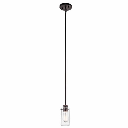43060OZ Kichler Lighting Braelyn - 1 Light Mini-Pendant - with Vintage Industrial inspirations - 8.5 inches tall by 3.75 inches wide-Olde Bronze