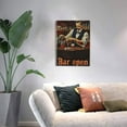 thumbnail image 5 of 12x16 inch Canvas For Painting Bartender ‘bar Open’ Slogan,Classic Bar,Tavern Wall Decor Posters & Prints,Charm Bartender Vintage Style Paintings Canvas,Gift For Wine Lover,Kitchen,Tavern,Bar, 5 of 6