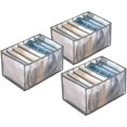 thumbnail image 1 of 3 cajas de almacenamiento para pantalones, jeans, suéteres, organizador visible apilable para mantener la ropa ordenada, ahorra espacio, 1 of 5