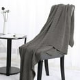 thumbnail image 3 of PiccoCasa Super Soft Warm 100% Cotton Cable Knit Throw Blanket for Sofa Couch Bedding Home Dark Grey 47 x 70 inch, 3 of 7