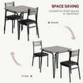 thumbnail image 6 of Dining Table for 2, 3 Piece Kitchen & Dining Room Sets for Small Space, Gray, 6 of 7