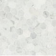thumbnail image 5 of Carrara White Hexagon 11.75 in. x 12 in. x 8mm Honed Marble Mesh-Mounted Mosaic Tile (9.8 sq. ft. / case), 5 of 5