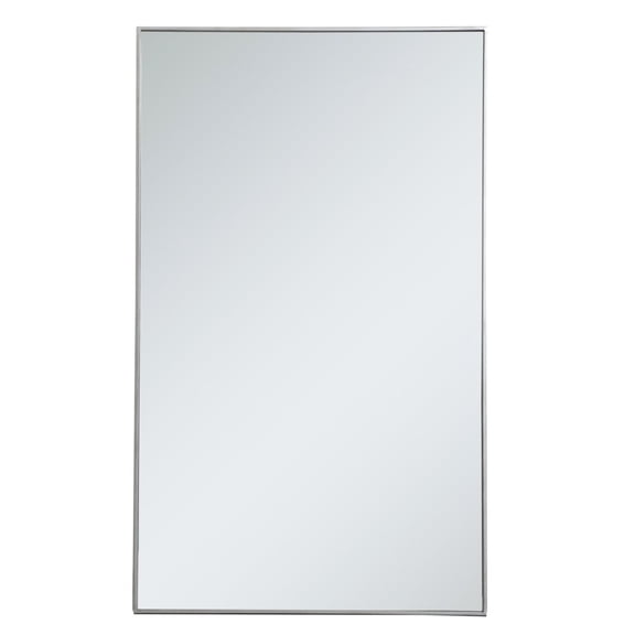 Metal frame rectangle mirror 36 inch in Sliver