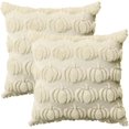 thumbnail image 2 of Halloween Pillow Covers 18x18 inch Set of 2 Ghost Throw Pillow Cases Autumn Rust Pumpkin Throw Pillow Cases Soft Plush Faux Fur Wool Couch Cushion Case for Chair Sofa Bedroom Living Room Home Decor, 2 of 4
