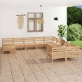 thumbnail image 1 of vidaXL 11 Piece Patio Lounge Set Solid Pinewood, 1 of 6