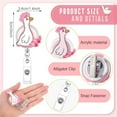 thumbnail image 2 of 5 Pcs Funny Silly Goose Badge Reel Retractable ID Holder with Alligator Clip Funny Silly Goose Badge Reel Nursing Accessories ID Clip for Nurse Student Teacher Gifts Women Men$$Office, 2 of 6