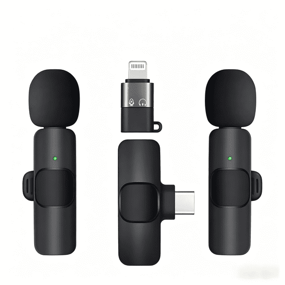 Avoben Wireless Mini Microphone for iPhone and Android Phones - Lavalier Microphone for Audio and Video Recording - Clip-on Microphone for Content Creators such as YouTube, TikTok, Podcasts, and Vlog