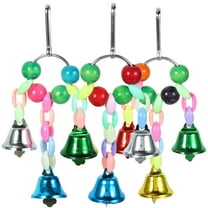 HIAKDOFT 3Pcs Bell Pendant Bird Bell Toy for Cage Hanging and Chewing Toy