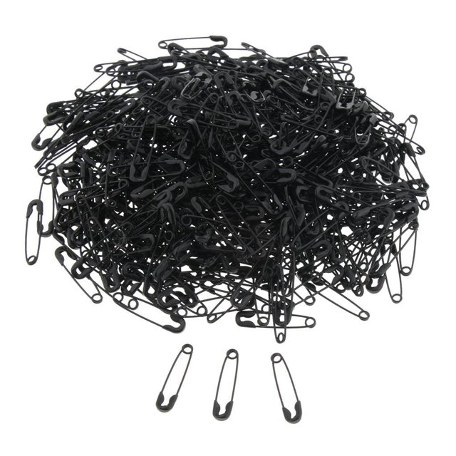 Pasadores de seguridad de aguja de metal brillante niquelados 500 piezas 18 mm